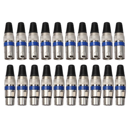 10 Pairs XLR Plug Male + Female Jack Mic Jack Plug Socket Connector, 10 Pairs