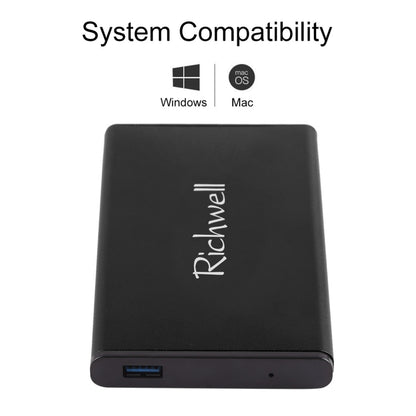 Richwell SATA R2-SATA-160GB 160GB 2.5 inch USB3.0 Super Speed Interface Mobile Hard Disk Drive, 160GB