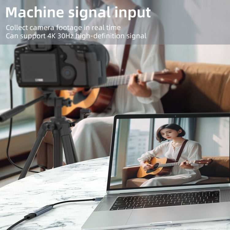 4K 30Hz HDMI to USB-C / Type-C HD Video Capture Card with Cable