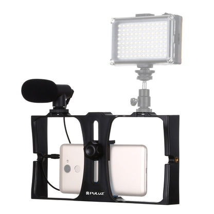 PULUZ 2 in 1 Live Broadcast Smartphone Video Rig + Microphone Kits for iPhone, Galaxy, Huawei, Xiaomi, HTC, LG, Google, and Other Smartphones