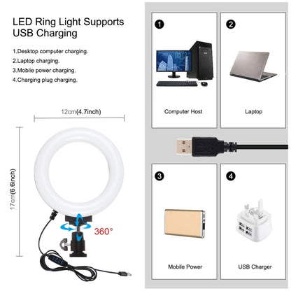 PULUZ 2 in 1 Vlogging Live Broadcast Smartphone Video Rig + 4.7 inch 12cm Ring LED Selfie Light Kits with Cold Shoe Tripod Head for iPhone, Galaxy, Huawei, Xiaomi, HTC, LG, Google, and Other Smartphones