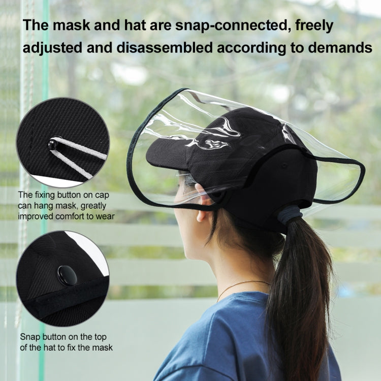 50 PCS Anti-Saliva Splash Anti-Spitting Anti-Fog Anti-Oil Protective Baseball Cap Mask Removable Face Shield, Baseball Cap Mask 50 Pack, 50 PCS Baseball Cap Mask/Red, 50 PCS Baseball Cap Mask/Blue