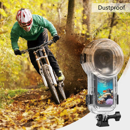 جراب غوص محكم الغلق مقاوم للماء لكاميرا Insta360 X5 PULUZ 60 مترًا مع غطاء عدسة من السيليكون، جراب غوص مع غطاء عدسة من السيليكون