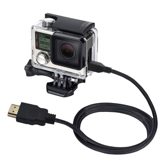 كابل فيديو PULUZ HDMI إلى Micro HDMI ذو 19 دبوسًا لكاميرات GoPro Hero11 Black / HERO10 Black / HERO9 Black / 8 Black / 7 / 6 / 5 / 4 / 3+ / 3، Sony و LG و Panasonic و Canon و Nikon والهواتف الذكية والكاميرات، الطول: 1.5 متر، كابل HDMI لكاميرات GoPro
