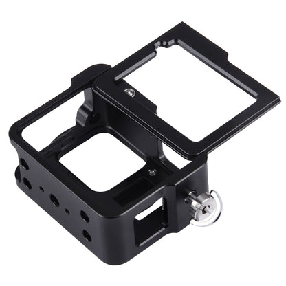 غلاف حماية من سبائك الألومنيوم CNC من PULUZ مع إطار تأمين وعدسة UV مقاس 52 مم لكاميرا GoPro HERO (2018) /7 أسود /6 /5، إطار سحب لكاميرا HERO6 /5، إطار سحب لكاميرا HERO6 /5، إطار سحب لكاميرا HERO5