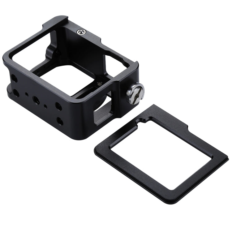 غلاف حماية من سبائك الألومنيوم CNC من PULUZ مع إطار تأمين وعدسة UV مقاس 52 مم لكاميرا GoPro HERO (2018) /7 أسود /6 /5، إطار سحب لكاميرا HERO6 /5، إطار سحب لكاميرا HERO6 /5، إطار سحب لكاميرا HERO5