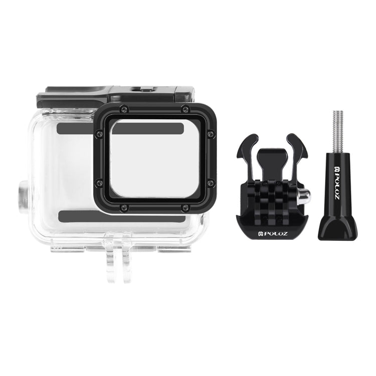 جراب PULUZ لكاميرا GoPro HERO(2018) / HERO7 Black /6 /5 60m مقاوم للماء تحت الماء وغطاء حماية للغوص مع مشبك تثبيت أساسي وبرغي، لكاميرا HERO5