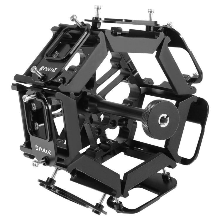بولوز 8 في 1 إطار بانوراما كامل الرؤية مصنوع من سبائك الألومنيوم CNC مع برغي لكاميرات GoPro HERO7 /6 /5، 8 في 1 لكاميرات HERO5 باللون الأسود