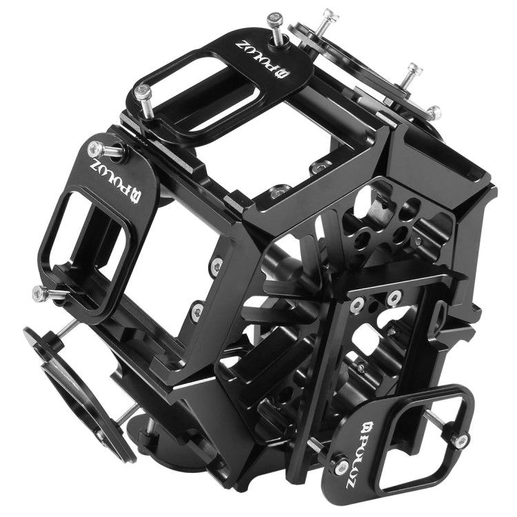 بولوز 8 في 1 إطار بانوراما كامل الرؤية مصنوع من سبائك الألومنيوم CNC مع برغي لكاميرات GoPro HERO7 /6 /5، 8 في 1 لكاميرات HERO5 باللون الأسود