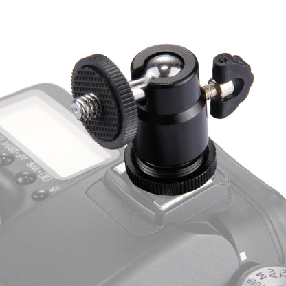 PULUZ Cold Shoe Tripod Head 1/4 inch Tripod Screw Head with Lock