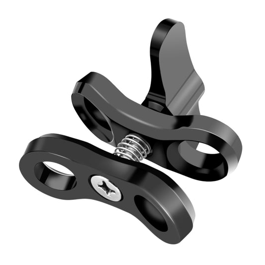 PULUZ Ball Clamp Close Hole Diving Camera Bracket CNC Aluminum Spring Flashlight Clamp for Diving Underwater Photography System