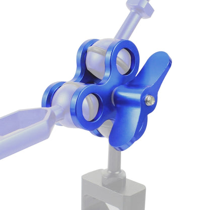 PULUZ Triple Ball Clamp Close Hole Diving Camera Bracket CNC Aluminum Spring Flashlight Clamp for Diving Underwater Photography System