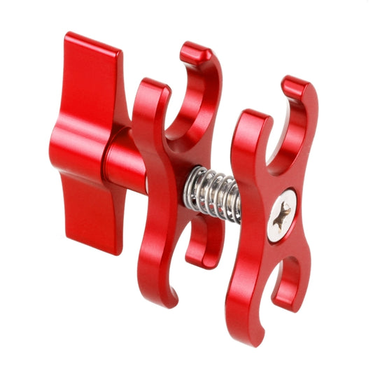 PULUZ Dual Ball Clamp Open Hole Diving Camera Bracket CNC Aluminum Spring Flashlight Clamp for Diving Underwater Photography System