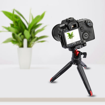 PULUZ Pocket Mini Metal Desktop Tripod Mount with 360 Degree Ball Head for DSLR & Digital Cameras, Adjustable Height: 11-21cm