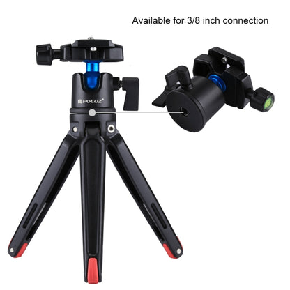 PULUZ Pocket Mini Metal Desktop Tripod Mount with 1/4 inch to 3/8 inch Thread Adapter Screw for DSLR & Digital Cameras, Adjustable Height: 4.5-15cm, Load: 20kg