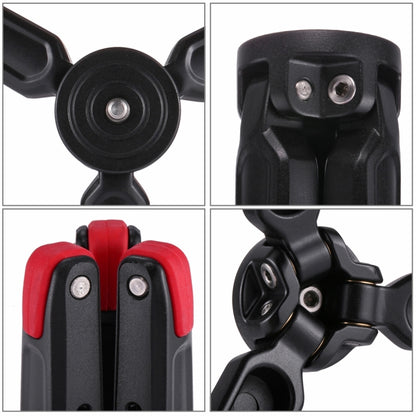 PULUZ Pocket Mini Metal Desktop Tripod Mount with 1/4 inch to 3/8 inch Thread Adapter Screw for DSLR & Digital Cameras, Adjustable Height: 4.5-15cm, Load: 20kg