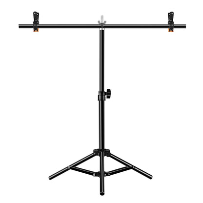 67cm T-Shape Photo Studio Background Support Stand Backdrop Crossbar Bracket with Clips, No Backdrop