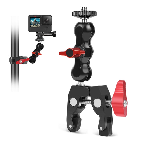 PULUZ Multi-function Magic Arm Ball Mount Clamp Crab Pliers Clip