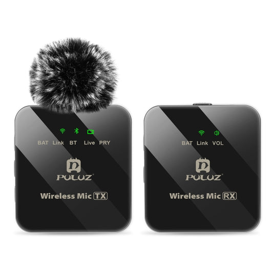 PULUZ 1 TX + 1 RX Wireless Lavalier Microphone