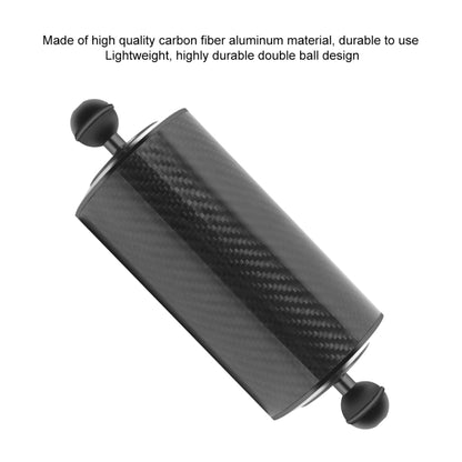 PULUZ 8 inch 20cm Length 80mm Diameter Dual Balls Carbon Fiber Floating Arm, Ball Diameter: 25mm, Buoyancy: 600g