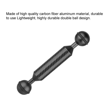PULUZ 5 inch 13cm Length 20.8mm Diameter Dual Balls Carbon Fiber Floating Arm, Ball Diameter: 25mm