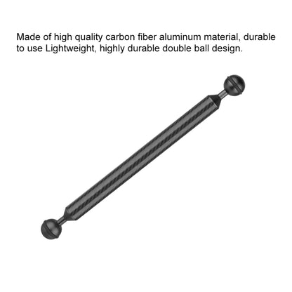 PULUZ 11 inch 28cm Length 20.8mm Diameter Dual Balls Carbon Fiber Floating Arm, Ball Diameter: 25mm