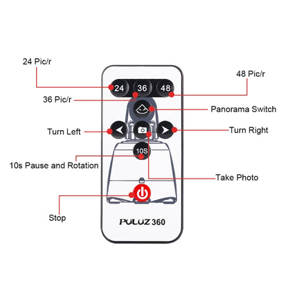 PULUZ Electronic 360 Degree Rotation Panoramic Head with Remote Controller for Smartphones, GoPro, DSLR Cameras