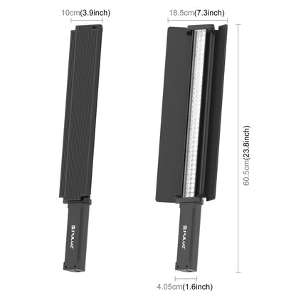 PULUZ 72 LEDs Photo Handheld Stick Light Full Color RGB Fill Light with Barndoor
