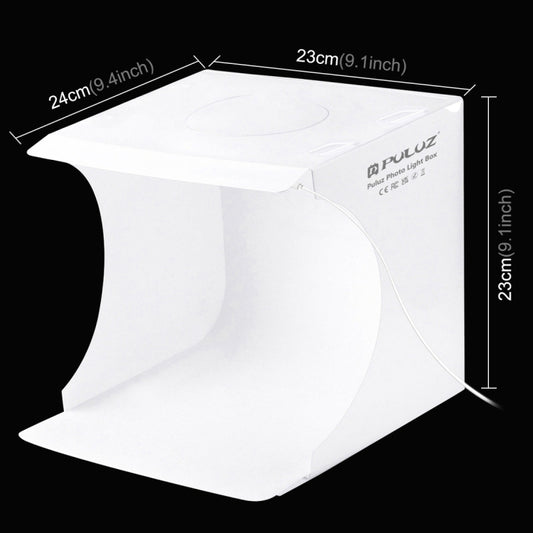 PULUZ 20cm Folding Portable 550LM Light Photo Lighting Studio Shooting Tent Box Kit with 6 Colors Backdrops (Black, White, Orange, Red, Green, Blue), Unfold Size: 24cm x 23cm x 23cm