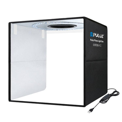 PULUZ 40cm Folding Portable Ring Light USB Photo Lighting Studio Shooting Tent Box with 6 x Dual-side Color Backdrops, Size: 40cm x 40cm x 40cm