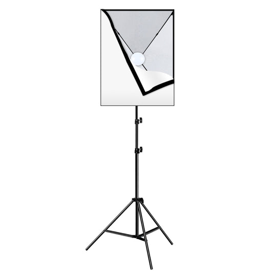 صندوق إضاءة استوديو بولوز 50×70 سم + حامل ثلاثي القوائم بطول 2 متر + مصباح LED أبيض E27 30 واط 5700 كلفن، طقم تصوير، مصباح واحد قابس أمريكي، مصباح واحد قابس أوروبي