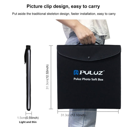 PULUZ 30cm Folding Portable Ring Light Photo Lighting Studio Shooting Tent Box Kit with 6 Colors Backdrops (Black, White, Yellow, Red, Green, Blue), Unfold Size: 31cm x 31cm x 32cm