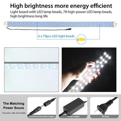 PULUZ 2m 240W 5500K Photo Light Studio Box Kit for Clothes / Adult Model Portrait