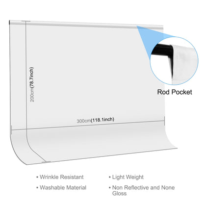 PULUZ 3m x 2m Photography Background Thickness Photo Studio Background Cloth Backdrop
