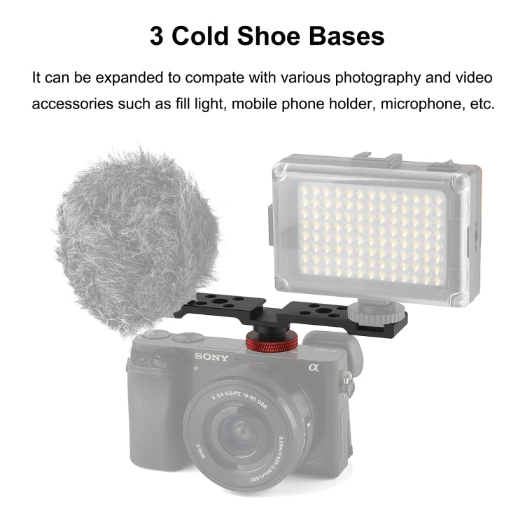PULUZ Three-head Cold Shoe Bracket Mount