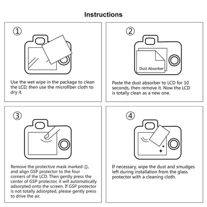 PULUZ 2.5D 9H Tempered Glass Film for Canon 6D, Compatible with Sony HX50 / HX60, Olympus TG3 / TG4 / TG5, Nikon AW1