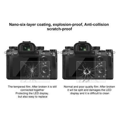 PULUZ 2.5D 9H Tempered Glass Film for Sony ILCE-9 (A9), Compatible with Sony A99 / HX400 / H300 / A99II / A7RIII / A7RII / A77II / WX500 / HX90V / HX7 / HX9 / HX100 / WX9 / HX30 / HX200 / W670 / W630 / WX100, Samsung WB1100 / EX2F, Olympian VH-410