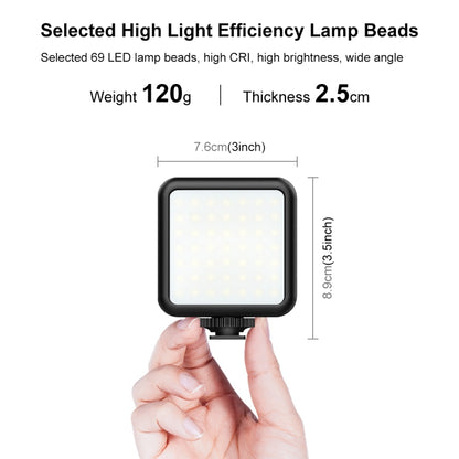 PULUZ Pocket 2500-9000K+RGB Full Color Beauty Fill Light Handheld Camera Photography LED Light