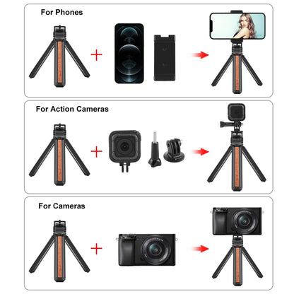 PULUZ Inlaid Wood Desktop Vlogging Live Tripod Holder with Tripod Head