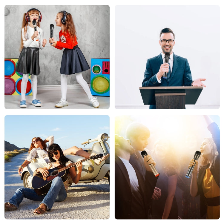 PULUZ 1 To 2 UHF Wireless Dynamic Microphones with LED Display, 3.5mm Transmitter