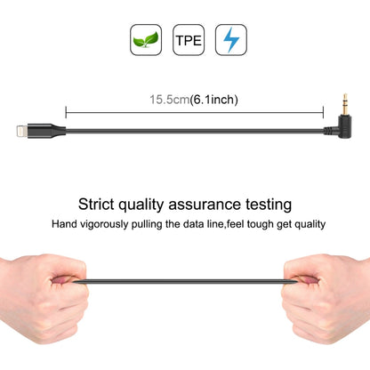 PULUZ 3.5mm TRS Male to 8 Pin Male Live Microphone Audio Adapter Cable for PU3153 / PU3154