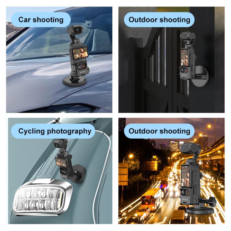 حامل سطح مكتب مغناطيسي بإطار حماية PULUZ لـ DJI OSMO Pocket 3، قاعدة قابلة للتعديل بزاوية، حامل سطح مكتب مغناطيسي