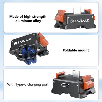 For DJI Osmo Pocket 3 PULUZ Type-C Charging Base Quick Release Mount Adapter