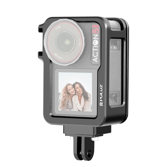 إطار محول توسيع القفص المعدني PULUZ لـ DJI Osmo Action 5 Pro مع حذاء بارد، لقفص معدني DJI Osmo Action 5 Pro