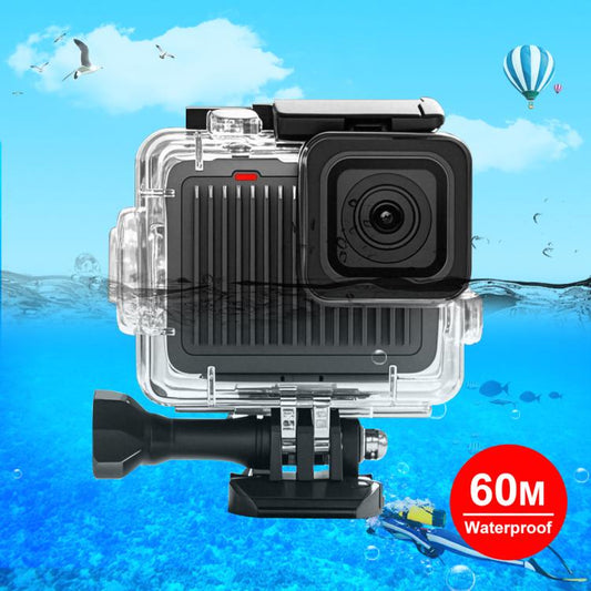 حافظة حماية مقاومة للماء لكاميرا GoPro HERO 4K 2024 PULUZ 60 متر / 196 قدم مع مشبك تثبيت أساسي وبرغي، حافظة حماية مقاومة للماء