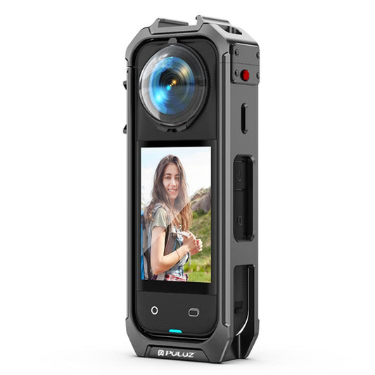 For Insta360 X4 PULUZ Aluminum Alloy Protective Cage Rig Expand Cold Shoe Housing Frame, Protective Cage