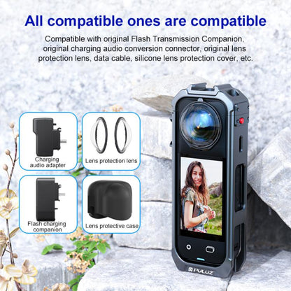 For Insta360 X4 PULUZ Aluminum Alloy Protective Cage Rig Expand Cold Shoe Housing Frame, Protective Cage
