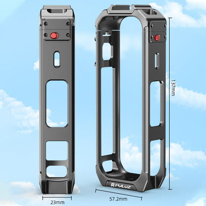 For Insta360 X4 PULUZ Aluminum Alloy Protective Cage Rig Expand Cold Shoe Housing Frame, Protective Cage