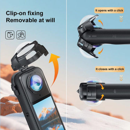 غطاء حماية للعدسات من الزجاج المقوى البصري القابل للتركيب من PULUZ لكاميرا Insta360 X5، واقي للعدسات قابل للتركيب