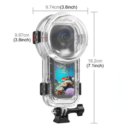 جراب غوص محكم الغلق مقاوم للماء لكاميرا Insta360 X5 PULUZ 60 مترًا، جراب غوص مقاوم للماء